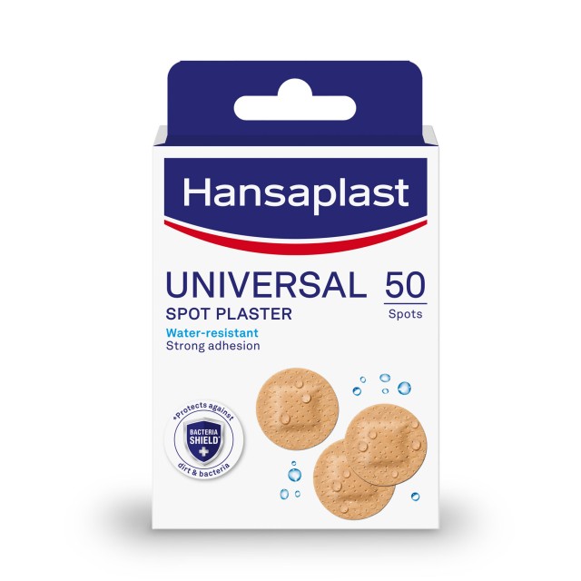 Hansaplast Universal Spots Αδιάβροχα Στρογγυλά Αυτοκόλλητα Επιθέματα 50 Τεμάχια
