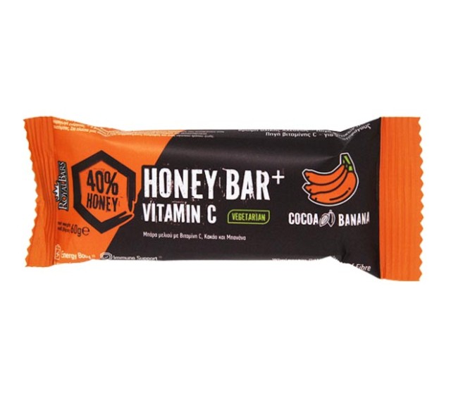 Royal Bars Honey Bar Μπάρα με Vitamin C Κακάο & Μπανάνα 60gr Royal Bars Honey Bar Μπάρα με Vitamin C Κακάο & Μπανάνα 60gr