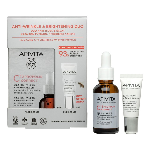 Apivita PROMO Duo C15 Propolis Correct Serum Κατά των Ρυτίδων, &hellip;