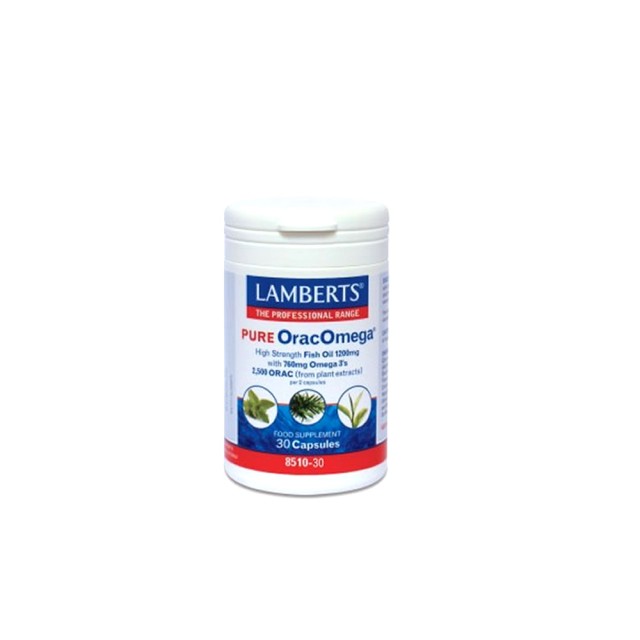 Lamberts Pure Oracomega, Ωμέγα 3 Λιπαρών Οξέων & Φυτικά Αντιοξειδωτικά, 30caps