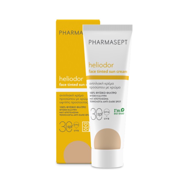 Pharmasept Heliodor Face Tinted Sun Cream SPF30 με Φυσικό Αντηλιακό Φί …