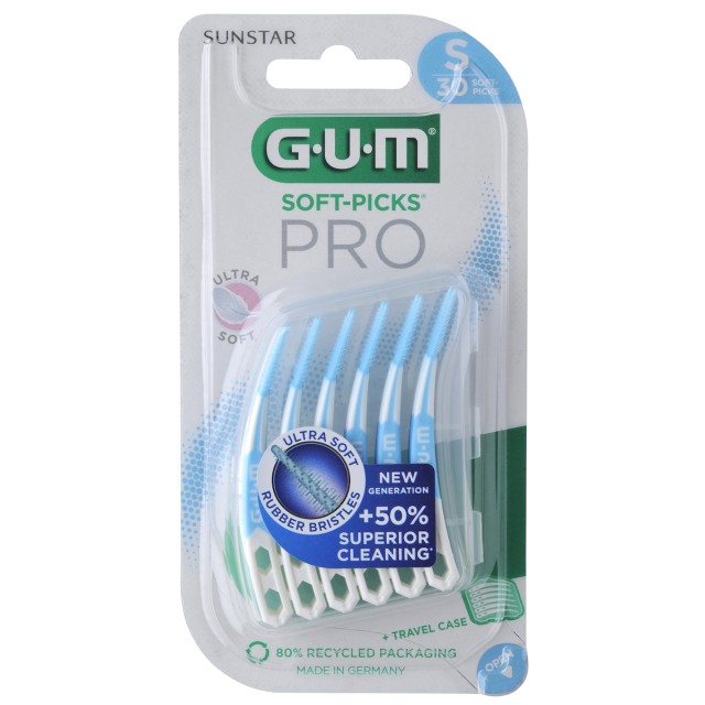 Gum Soft Picks Pro Ultra Soft Small Μεσοδόντια Βουρτσάκια Γαλάζιο 30 Τ …
