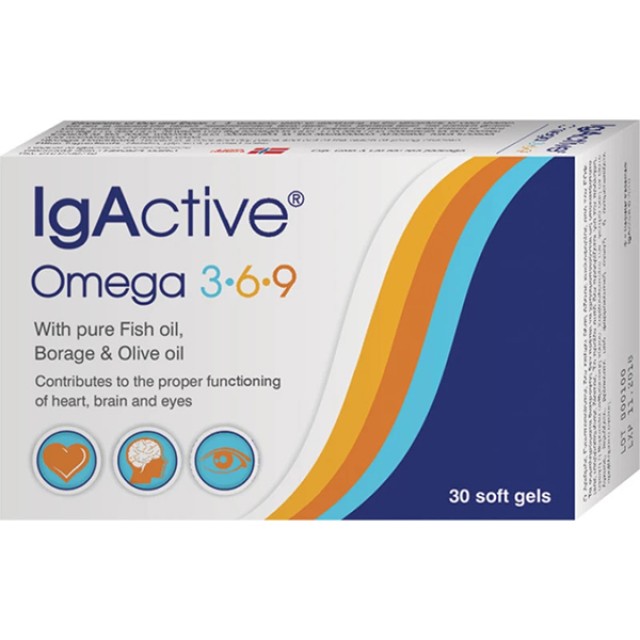 Novapharm IgActive Omega 3-6-9 Συμπλήρωμα Διατροφής με Ωμέγα 3 Λιπαρά Οξέα 30 Μαλακές Κάψουλες
