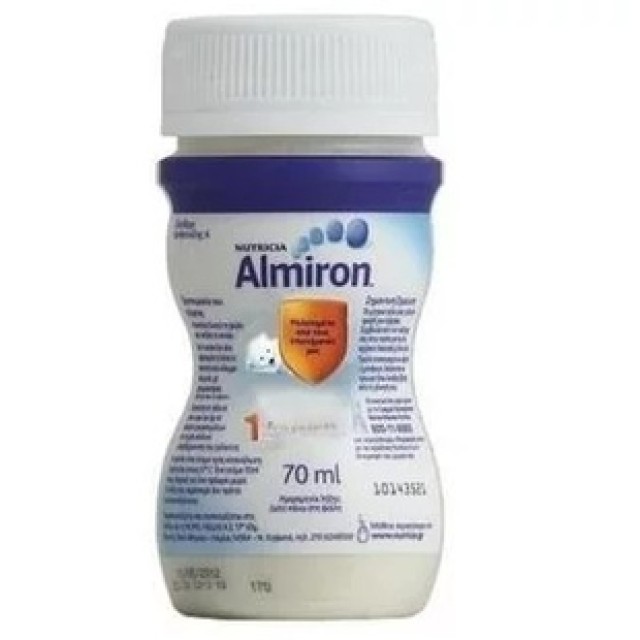 Nutricia Almiron 1 Γάλα σε Υγρή Μορφή για Βρέφη από 0-6 Μηνών 24 Τεμάχια x 70ml [Κιβώτιο]