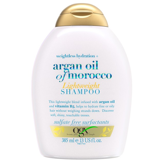 OGX Argan Oil of Morocco Lightweight Shampoo, Σαμπουάν για Ενυδάτωση & Ενδυνάμωση 385ml