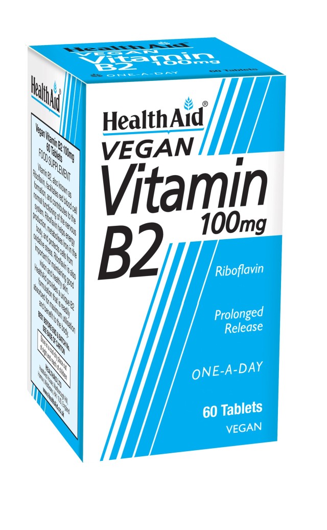 HEALTH AID Vitamin B2 (Riboflavin) 100mg tablets 60s
