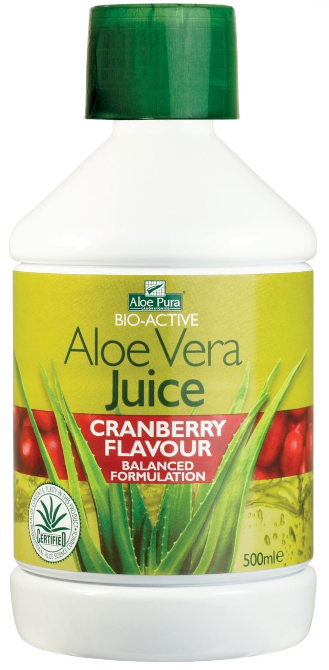 Optima Aloe Vera Juice Cranberry Πόσιμη Αλόη 500ml
